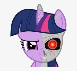 Size: 820x758 | Tagged: artist needed, safe, twilight sparkle, cyborg, pony, g4, terminator, twiborg