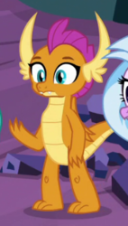 Size: 210x371 | Tagged: safe, screencap, silverstream, smolder, dragon, g4, uprooted, cropped, dragoness, female
