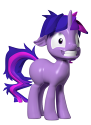 Size: 430x592 | Tagged: safe, artist:clawed-nyasu, twilight sparkle, pony, unicorn, g4, lesson zero, 3d, 3d model, missing cutie mark, simple background, transparent background, twilight snapple, unicorn twilight