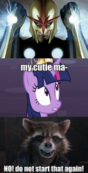 Size: 542x1067 | Tagged: artist needed, safe, twilight sparkle, alicorn, pony, g4, big crown thingy, funny, guardians of the galaxy, interrupted, jewelry, meme, regalia, twilight sparkle (alicorn)