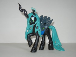 Size: 4000x3000 | Tagged: safe, artist:silverband7, queen chrysalis, changeling, g4, customized toy, irl, photo, solo, toy