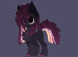 Size: 1280x938 | Tagged: safe, artist:php146, oc, oc only, oc:ayaka, earth pony, pony, alternate design, blue background, chest fluff, eye clipping through hair, female, mare, ponified, simple background, solo, species swap