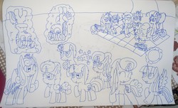 Size: 4604x2807 | Tagged: safe, artist:徐詩珮, fizzlepop berrytwist, flash sentry, glitter drops, princess cadance, princess flurry heart, shining armor, spring rain, tempest shadow, twilight sparkle, oc, oc:betty pop, oc:dreamy gaze, oc:ehenk berrytwist, oc:spring grezt, oc:spring legrt, oc:storm lightning, oc:wonder struck, alicorn, pony, unicorn, g4, my little pony: the movie, broken horn, brother and sister, cousins, family, female, horn, lesbian, lineart, magic, magical lesbian spawn, male, mare, mother and child, mother and daughter, mother and son, next generation, offspring, parent:flash sentry, parent:glitter drops, parent:spring rain, parent:tempest shadow, parent:twilight sparkle, parents:flashlight, parents:glittershadow, parents:springdrops, parents:springshadow, polyamory, ship:flashlight, ship:glittershadow, ship:shiningcadance, ship:springdrops, ship:springshadow, ship:springshadowdrops, shipping, siblings, sisters, stallion, straight, traditional art, twilight sparkle (alicorn), unamused