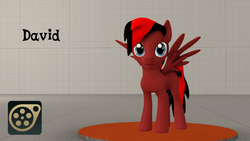 Size: 1440x810 | Tagged: safe, artist:bluestreambrony, oc, oc only, oc:david, pony, .zip file at source, 3d, 3d model, downloadable, red and black oc, request, solo, source filmmaker, source filmmaker resource, stage.bsp