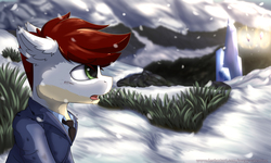 Size: 3541x2127 | Tagged: safe, artist:avery-valentine, oc, oc only, oc:valentinea, pony, high res, snow, snowfall, solo, winter