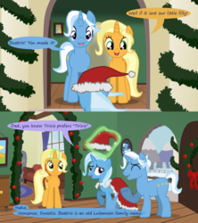 Size: 1280x1440 | Tagged: safe, artist:evil-dec0y, jack pot, sunflower spectacle, trixie, pony, g4, comic, ship:jacktacle, trixie's parents