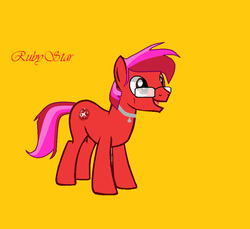 Size: 934x856 | Tagged: safe, artist:ngthanhphong, oc, oc:ruby star, pony, glasses, jewelry, male, necklace, stallion