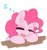 Size: 1281x1374 | Tagged: safe, artist:akainu_pony, pinkie pie, earth pony, pony, g4, cute, diapinkes, female, mare, onomatopoeia, sleeping, solo, sound effects, zzz