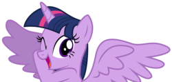 Size: 8999x4288 | Tagged: safe, artist:korsoo, twilight sparkle, alicorn, pony, g4, three's a crowd, .svg available, absurd resolution, cute, female, happy, mare, one eye closed, simple background, solo, spoiler alert, transparent background, twiabetes, twilight sparkle (alicorn), vector, wings, wink