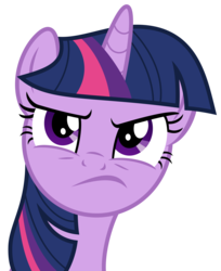 Size: 7338x9000 | Tagged: safe, artist:korsoo, twilight sparkle, alicorn, pony, g4, trade ya!, .svg available, absurd resolution, bust, female, mare, simple background, solo, transparent background, twilight sparkle is not amused, unamused, vector