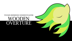 Size: 1920x1080 | Tagged: safe, artist:phantombadger, oc, oc only, oc:wooden toaster, pony, album cover, cover, cover art, eyes closed, text, tsyolin