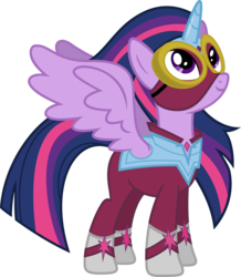 Size: 7831x9000 | Tagged: safe, artist:korsoo, twilight sparkle, alicorn, pony, g4, power ponies (episode), absurd resolution, clothes, costume, cute, female, goggles, looking up, mare, masked matter-horn costume, power ponies, simple background, smiling, solo, transparent background, twiabetes, twilight sparkle (alicorn), vector, wings