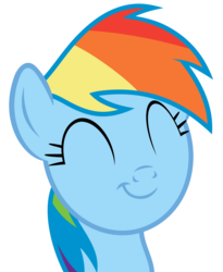 Size: 7375x9000 | Tagged: safe, artist:korsoo, rainbow dash, pegasus, pony, .svg available, absurd resolution, bust, cute, dashabetes, eyes closed, female, happy, mare, simple background, smiling, solo, transparent background, vector