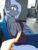 Size: 1530x2040 | Tagged: safe, artist:darnelg, oc, oc:panne, bat pony, anthro, bus, female, food, irl, looking at you, photo, ponies in real life, stock image, tongue out