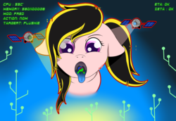 Size: 4500x3100 | Tagged: safe, artist:jujuwilly, oc, oc only, oc:christian clefnote, oc:sigmahalgory, pony, bust, colored pupils, error, female, fetish, glitch, male, micro, open mouth, satellite, shipping, solar battery, vore