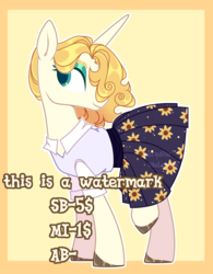 Size: 2004x2565 | Tagged: safe, artist:paradiseskeletons, oc, oc only, pony, adoptable, flower, high res, sunflower