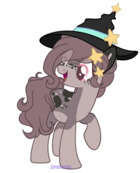 Size: 2580x3200 | Tagged: safe, artist:2pandita, oc, oc only, earth pony, pony, female, hat, high res, mare, simple background, solo, transparent background, witch hat