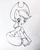 Size: 1024x1280 | Tagged: safe, artist:rubigo, applejack, earth pony, pony, g4, cowboy hat, cute, female, grayscale, hat, jackabetes, looking at you, mare, monochrome, pencil drawing, simple background, sitting, solo, traditional art, white background