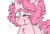 Size: 500x341 | Tagged: safe, artist:bunnykitty13, pinkie pie, earth pony, pony, g4, alternate hairstyle, bust, chest fluff, cute, diapinkes, female, no pupils, one eye closed, simple background, solo, white background