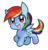 Size: 751x776 | Tagged: safe, artist:pekou, rainbow dash, pegasus, pony, g4, chibi, cute, dashabetes, female, mare, open mouth, simple background, solo, transparent background