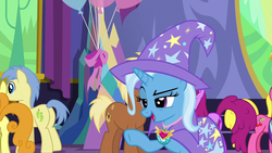 Size: 1280x720 | Tagged: safe, screencap, trixie, pony, celestial advice, g4, equestrian pink heart of courage