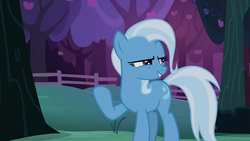 Size: 1280x720 | Tagged: safe, screencap, trixie, pony, unicorn, g4, uncommon bond, apple tree, female, mare, solo, tree