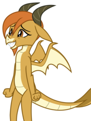 Size: 2194x2909 | Tagged: safe, artist:sketchmcreations, ocellus, changedling, changeling, dragon, g4, uprooted, cute, diaocelles, disguise, disguised changeling, dragon ocellus, dragoness, female, high res, simple background, smiling, solo, transparent background, vector