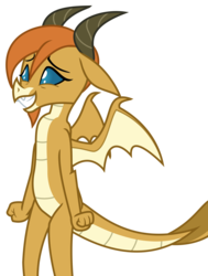 Size: 2194x2909 | Tagged: safe, alternate version, artist:sketchmcreations, ocellus, changedling, changeling, dragon, g4, uprooted, changeling eyes edit, cute, diaocelles, disguise, disguised changeling, dragon ocellus, dragoness, female, high res, simple background, smiling, solo, transparent background, vector