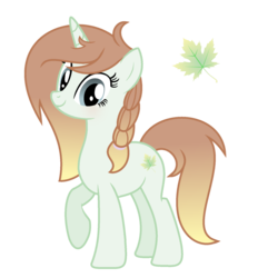 Size: 1577x1697 | Tagged: safe, artist:darbypop1, oc, oc only, oc:pastel leaf, pony, unicorn, female, mare, simple background, solo, transparent background