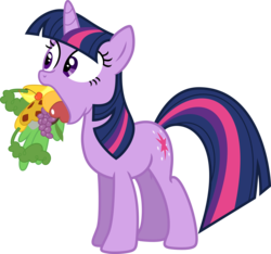 Size: 9000x8406 | Tagged: safe, artist:korsoo, twilight sparkle, pony, unicorn, g4, green isn't your color, .svg available, absurd resolution, apple, banana, carrot, cherry, female, food, fruit, gentlemen, grapes, mare, mouth hold, orange, pie, simple background, solo, transparent background, unicorn twilight, vector