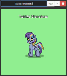 Size: 369x413 | Tagged: safe, oc, oc only, oc:twinkle starstone, alicorn, pony, pony town, alicorn oc, eyelashes, horn, tongue out, two toned wings, wings