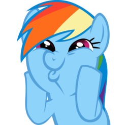 Size: 7082x7006 | Tagged: safe, artist:rainbowplasma, rainbow dash, pony, applebuck season, g4, absurd resolution, bust, cute, dashabetes, dashface, female, funny face, hooves on cheeks, mare, rainbow dash is best facemaker, silly, silly pony, simple background, so awesome, solo, squishy cheeks, transparent background, vector