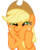 Size: 7082x8571 | Tagged: safe, artist:rainbowplasma, part of a set, applejack, earth pony, pony, applebuck season, g4, applejack's hat, bust, cowboy hat, cute, dashface, female, freckles, funny face, hat, hooves on cheeks, jackabetes, mare, silly, silly pony, simple background, so awesome, solo, squishy cheeks, transparent background, who's a silly pony