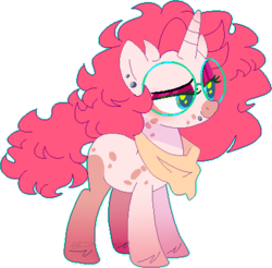 Size: 404x397 | Tagged: safe, artist:daydreamprince, artist:selenaede, oc, oc only, pony, unicorn, base used, female, glasses, mare, simple background, solo, transparent background