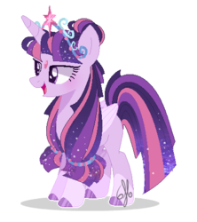 Size: 408x460 | Tagged: safe, artist:6-fingers-lover, artist:selenaede, twilight sparkle, alicorn, pony, g4, alternate hairstyle, base used, big crown thingy, element of magic, female, jewelry, regalia, simple background, solo, transparent background, twilight sparkle (alicorn)