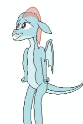 Size: 390x580 | Tagged: safe, artist:derek the metagamer, ocellus, changedling, changeling, dragon, g4, uprooted, aseprite, disguise, disguised changeling, dithering, dragon ocellus, dragoness, dragonified, female, pixel art, species swap