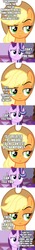 Size: 500x3553 | Tagged: source needed, safe, edit, edited screencap, editor:lord you know who, screencap, applejack, grogar, starlight glimmer, tree of harmony, pony, unicorn, comic:the epilogue, g4, the beginning of the end, uprooted, atop the fourth wall, avengers: endgame, comic, every villain is lemons, fanfic art, legion of doom, linkara, screencap comic, spongebob squarepants, thanos