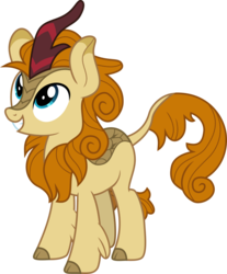 Size: 893x1080 | Tagged: safe, artist:iknowpony, autumn afternoon, kirin, g4, sounds of silence, .svg available, background kirin, cute, kirinbetes, male, simple background, smiling, solo, transparent background, vector