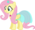 Size: 1236x1080 | Tagged: safe, artist:iknowpony, fluttershy, pegasus, pony, g4, .svg available, clothes, dress, female, flower, flower in hair, jewelry, mare, necklace, simple background, smiling, solo, transparent background, vector