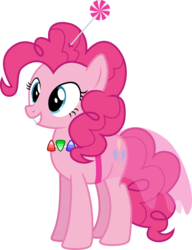 Size: 831x1080 | Tagged: safe, artist:iknowpony, pinkie pie, earth pony, pony, g4, .svg available, candy, clothes, dress, female, food, jewelry, mare, necklace, simple background, smiling, solo, transparent background, vector