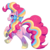 Size: 1000x1000 | Tagged: safe, artist:jennithedragon, pinkie pie, earth pony, pony, g4, bow, ear fluff, female, hair bow, mare, open mouth, rainbow power, solo, starry eyes, wingding eyes