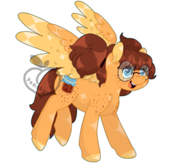 Size: 2300x2200 | Tagged: safe, artist:peachy-pea, oc, oc only, pegasus, pony, high res, solo