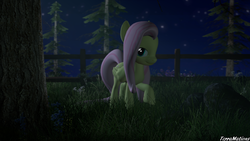 Size: 1920x1080 | Tagged: safe, artist:terramations, fluttershy, pony, g4, 3d, female, solo, source filmmaker