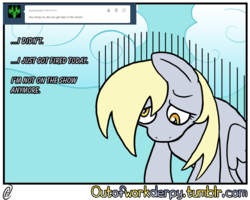 Size: 1280x1025 | Tagged: safe, artist:outofworkderpy, derpy hooves, pegasus, pony, comic:out of work derpy, g4, comic, female, mare, outofworkderpy, sad, solo, tumblr, tumblr comic