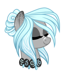 Size: 800x900 | Tagged: safe, artist:crystal-tranquility, oc, oc only, oc:ornament, original species, pond pony, bust, eyes closed, female, portrait, simple background, solo, transparent background