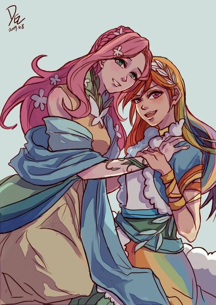 mlp human fluttershy and rainbow dash