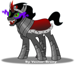 Size: 7118x6171 | Tagged: safe, artist:vector-brony, king sombra, pony, unicorn, g4, absurd resolution, fangs, male, open mouth, simple background, solo, stallion, transparent background, vector