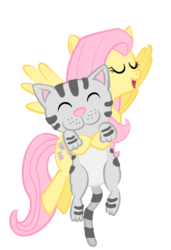 Size: 480x700 | Tagged: safe, artist:aniamalman, fluttershy, cat, pony, g4, simple background, transparent background, vector