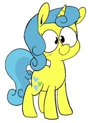 Size: 521x720 | Tagged: safe, artist:pinkiespresent, lemon hearts, pony, unicorn, g4, cute, female, lemonbetes, mare, simple background, smiling, solo, white background