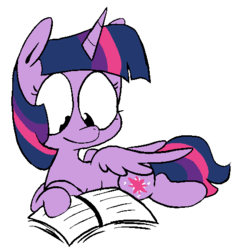 Size: 480x510 | Tagged: safe, artist:pinkiespresent, twilight sparkle, alicorn, pony, g4, book, cute, female, mare, prone, reading, simple background, solo, twiabetes, twilight sparkle (alicorn), white background